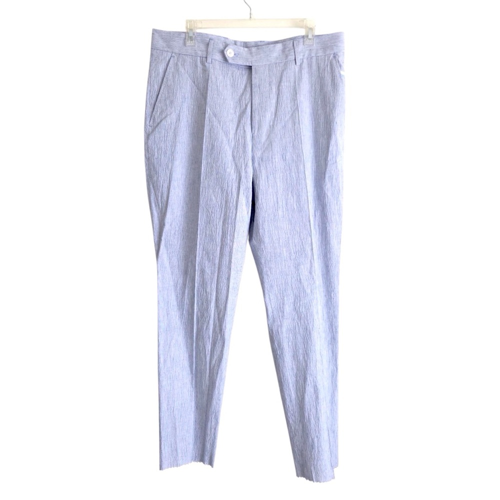 Boss Mens Pants Size 36 ( Please READ ) Hanry 232 Stretch Linen Cotton Slim Fit - Picture 2 of 8